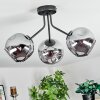 Ripoll Deckenleuchte Glas 15 cm Rauchfarben, 3-flammig