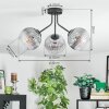 Koyoto Deckenleuchte Glas 15 cm Klar, Rauchfarben, 3-flammig