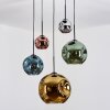 Ripoll Hängeleuchte Glas 15 cm, 20 cm, 25 cm, 30 cm Blau, Chrom, Gold, Grün, Kupferfarben, Rauchfarben, 5-flammig