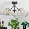 Ripoll Deckenleuchte Glas 15 cm Bernsteinfarben, Klar, 3-flammig