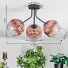 Ripoll Deckenleuchte Glas 15 cm Klar, Kupferfarben, 3-flammig