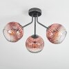 Ripoll Deckenleuchte Glas 15 cm Klar, Kupferfarben, 3-flammig