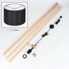 Soungou Stehleuchte 38 cm Naturfarben, Schwarz, 1-flammig