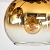 Koyoto Deckenleuchte Glas 15 cm Gold, Klar, 9-flammig