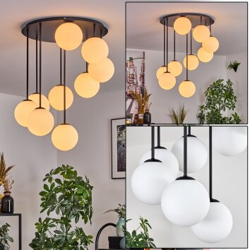 Gastor Deckenleuchte Glas 15 cm Weiß, 9-flammig