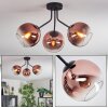 Koyoto Deckenleuchte Glas 15 cm Klar, Kupferfarben, 3-flammig