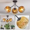 Ripoll Deckenleuchte Glas 15 cm Gold, Klar, 3-flammig