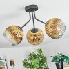 Ripoll Deckenleuchte Glas 15 cm Gold, Klar, 3-flammig