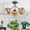Ripoll Deckenleuchte Glas 15 cm Gold, Klar, 3-flammig