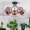 Koyoto Deckenleuchte Glas 15 cm Klar, Kupferfarben, 5-flammig