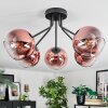 Koyoto Deckenleuchte Glas 15 cm Klar, Kupferfarben, 5-flammig