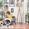 Soungou Stehleuchte 38 cm Naturfarben, Nickel-Matt, 1-flammig