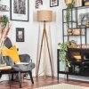 Soungou Stehleuchte 38 cm Naturfarben, Nickel-Matt, 1-flammig