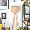 Soungou Stehleuchte 38 cm Holz hell, Weiß, 1-flammig