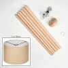 Soungou Stehleuchte 38 cm Holz hell, Weiß, 1-flammig
