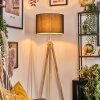 Soungou Stehleuchte 38 cm Chrom, Naturfarben, 1-flammig