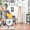 Soungou Stehleuchte 38 cm Naturfarben, Weiß, 1-flammig