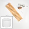 Soungou Stehleuchte 38 cm Naturfarben, Weiß, 1-flammig