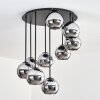 Koyoto Deckenleuchte Glas 15 cm Chrom, Rauchfarben, 9-flammig