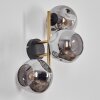 Ripoll Wandleuchte Glas 15 cm Gold, Schwarz, 3-flammig