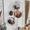 Gastor Wandleuchte Glas 15 cm Gold, Schwarz, 3-flammig