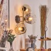 Ripoll Wandleuchte Glas 15 cm Gold, Schwarz, 3-flammig