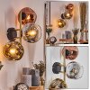 Ripoll Wandleuchte Glas 15 cm Gold, Schwarz, 3-flammig