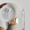 Ripoll Wandleuchte Glas 15 cm Gold, Schwarz, 3-flammig
