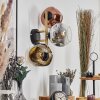 Ripoll Wandleuchte Glas 15 cm Gold, Schwarz, 3-flammig
