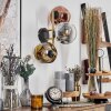 Ripoll Wandleuchte Glas 15 cm Gold, Schwarz, 3-flammig