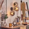 Koyoto Wandleuchte Glas 15 cm Gold, Schwarz, 3-flammig