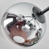 Gastor Deckenleuchte Glas 15 cm Chrom, Klar, Rauchfarben, 5-flammig