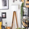 Soungou Stehleuchte 38 cm Naturfarben, Schwarz, 1-flammig