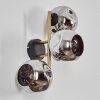 Ripoll Wandleuchte Glas 15 cm Gold, Schwarz, 3-flammig