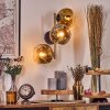 Ripoll Wandleuchte Glas 15 cm Gold, Schwarz, 3-flammig