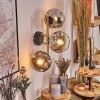Ripoll Wandleuchte Glas 15 cm Gold, Schwarz, 3-flammig