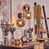 Ripoll Wandleuchte Glas 15 cm Gold, Schwarz, 3-flammig