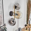Ripoll Wandleuchte Glas 15 cm Gold, Schwarz, 3-flammig