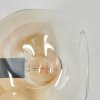 Ripoll Wandleuchte Glas 15 cm Gold, Schwarz, 3-flammig