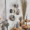 Gastor Wandleuchte Glas 15 cm Gold, Schwarz, 3-flammig