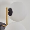 Gastor Wandleuchte Glas 15 cm Gold, Schwarz, 3-flammig
