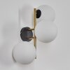 Gastor Wandleuchte Glas 15 cm Gold, Schwarz, 3-flammig