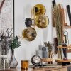 Koyoto Wandleuchte Glas 15 cm Gold, Schwarz, 3-flammig