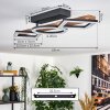 Tavon Deckenleuchte LED Holz dunkel, Schwarz, 1-flammig