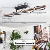 Tavon Deckenleuchte LED Holz dunkel, Schwarz, 1-flammig