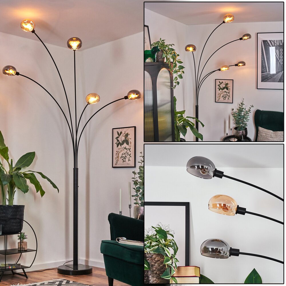 Nikkala Stehleuchte Schwarz, 5-flammig main product photo