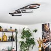Cascada Deckenleuchte LED Braun, Holzoptik, Schwarz, 1-flammig