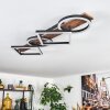 Cascada Deckenleuchte LED Braun, Holzoptik, Schwarz, 1-flammig