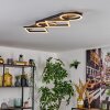 Cascada Deckenleuchte LED Braun, Holzoptik, Schwarz, 1-flammig