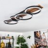 Cascada Deckenleuchte LED Braun, Holzoptik, Schwarz, 1-flammig